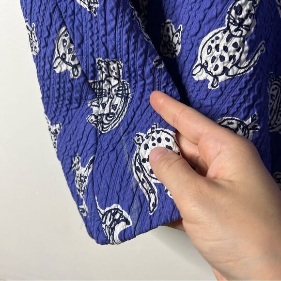 Bob Mackie Animal Print Sketch Wearable Art Blue and Black Dress - Picture 14 of 16